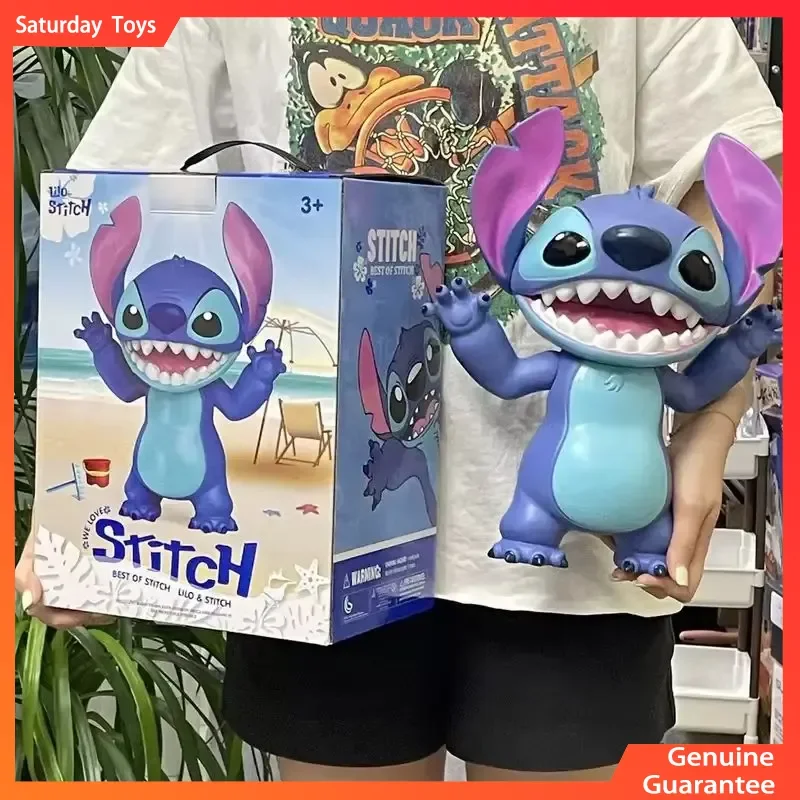

35 см Disney аниме Stitch фигурка ПВХ модель настольное украшение Collector'sItem Lilo Sticher Рождественский подарок игрушка с ручной росписью