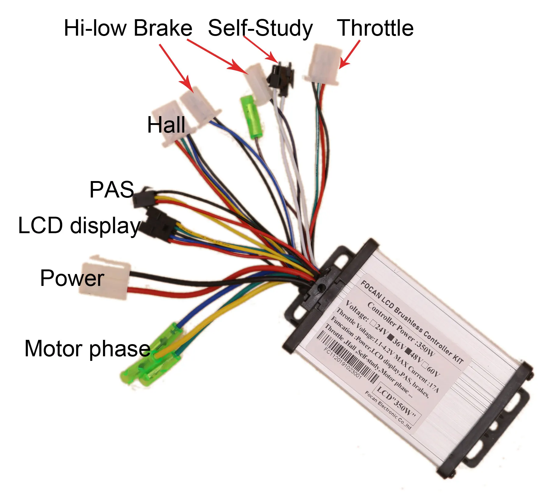 36V/48V 250W/350W Electric Bicycle Brushless  DC Motor Controller with LCD Display Panel S861 Electric Bike Scooter accessory