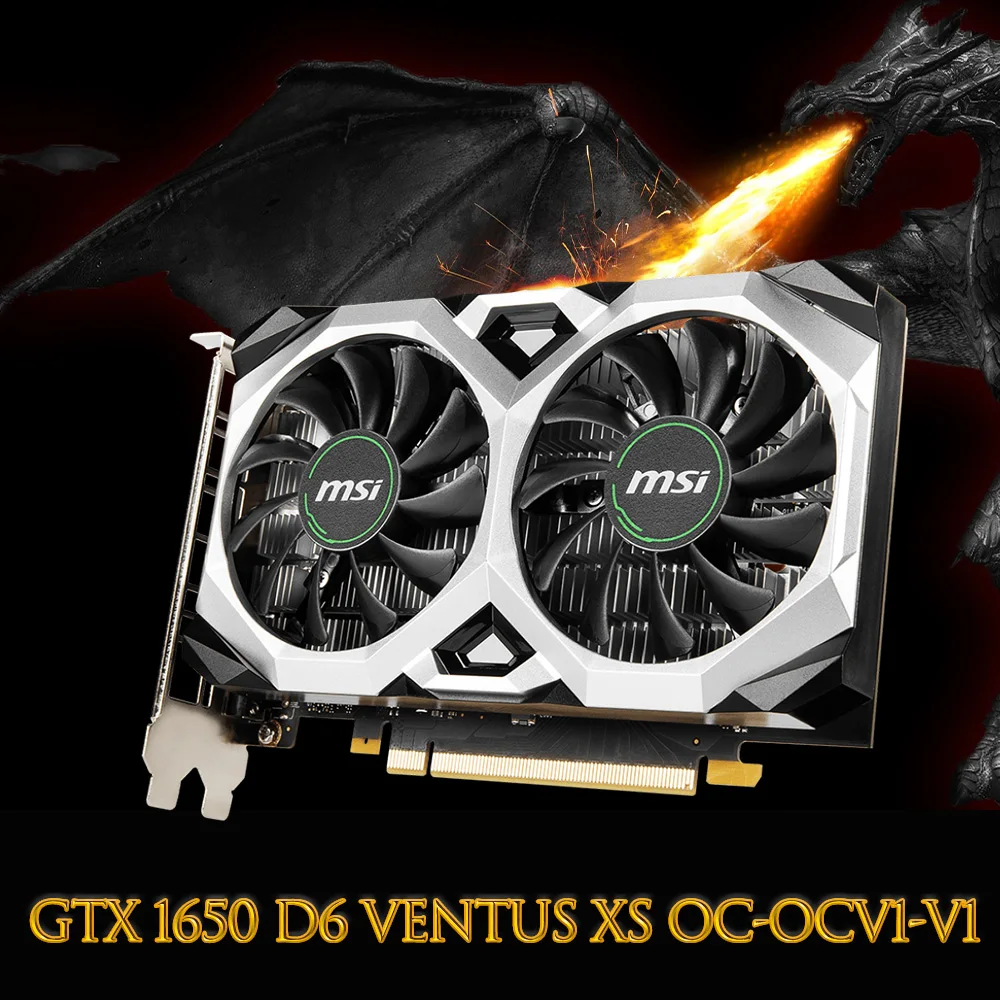 Placa de vídeo gráfica GDDR6, GTX 1650, 1650, 12000MHz, 7680 × 4320, RTX 1650, 4GB, PCI Express 3.0, 16X, HDCP, 6pin, Novo