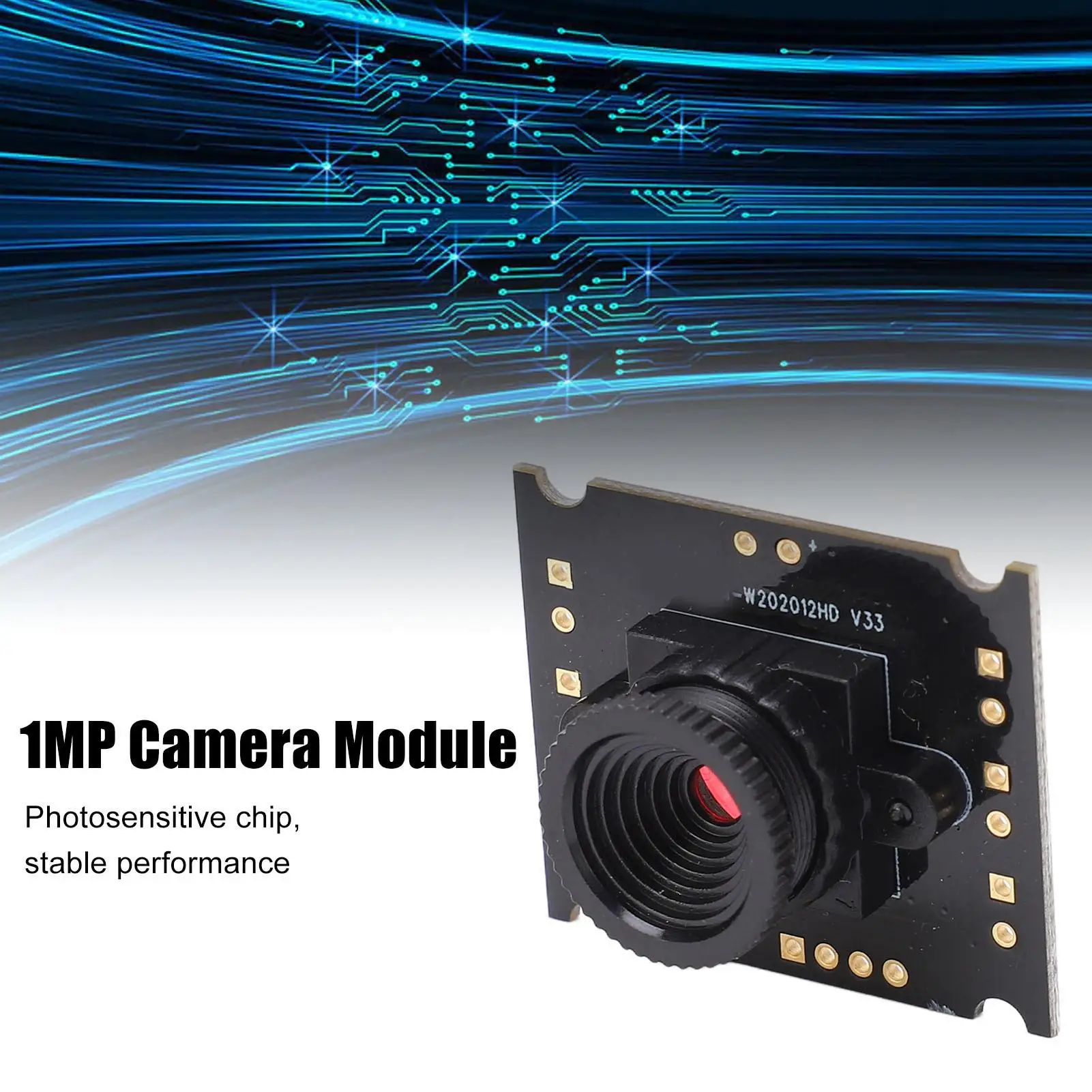 USB 2.0 1MP Camera Module - Manual Webcam with 3.0mm Lens, MJPEG Output for Computer