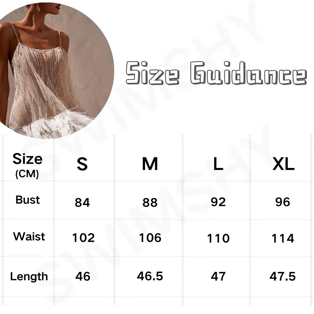 Tassel Mesh Sequin Dress Suspender Mini Party Dress Women Elegant Perspective Beach Dress Sleeveless Spaghetti Straps Sexy Dress