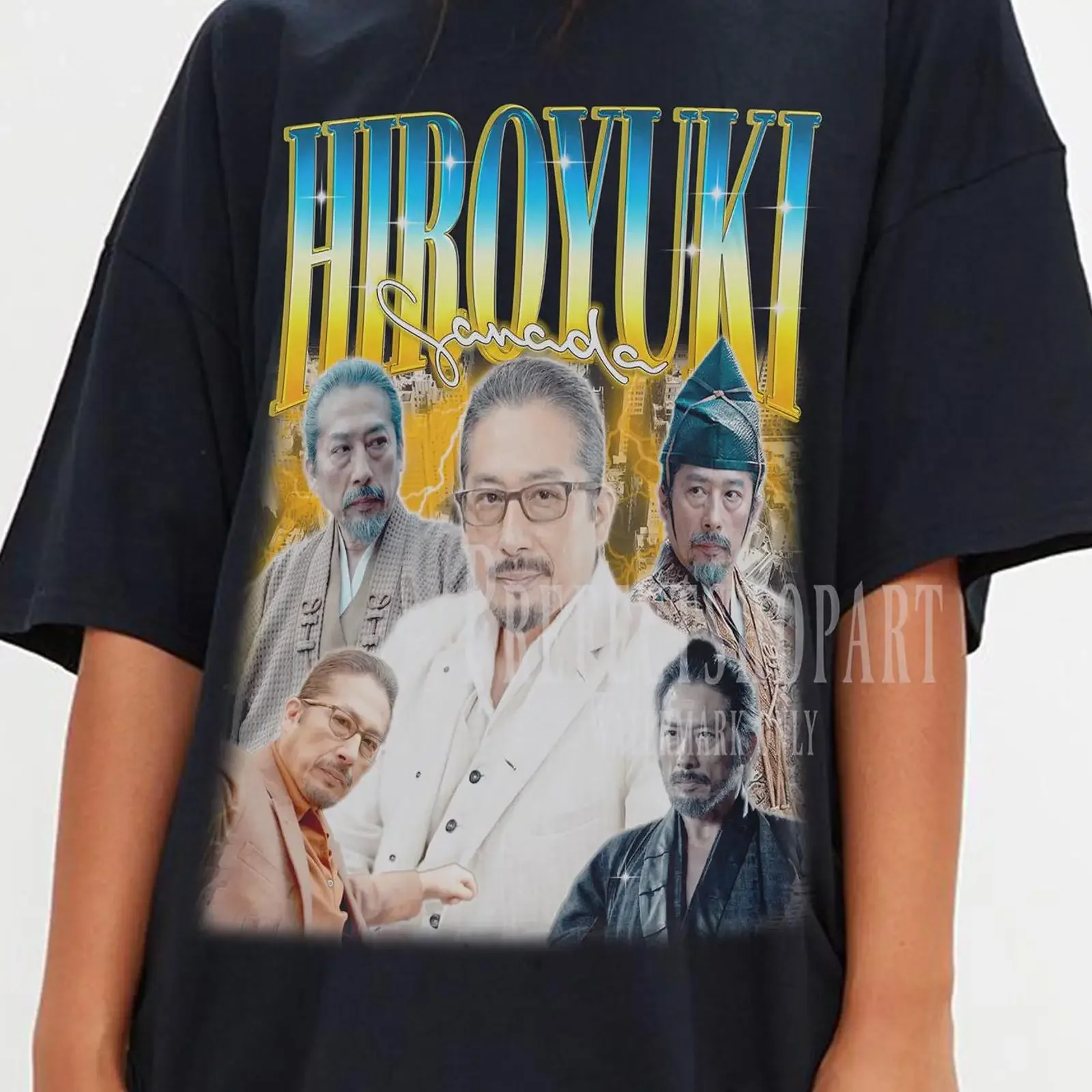 Hiroyuki Sanada Vintage Retro T Shirt Fan Merch  vintage Washed Versatile Casual fashion Soft Stylish Stretched Unisex