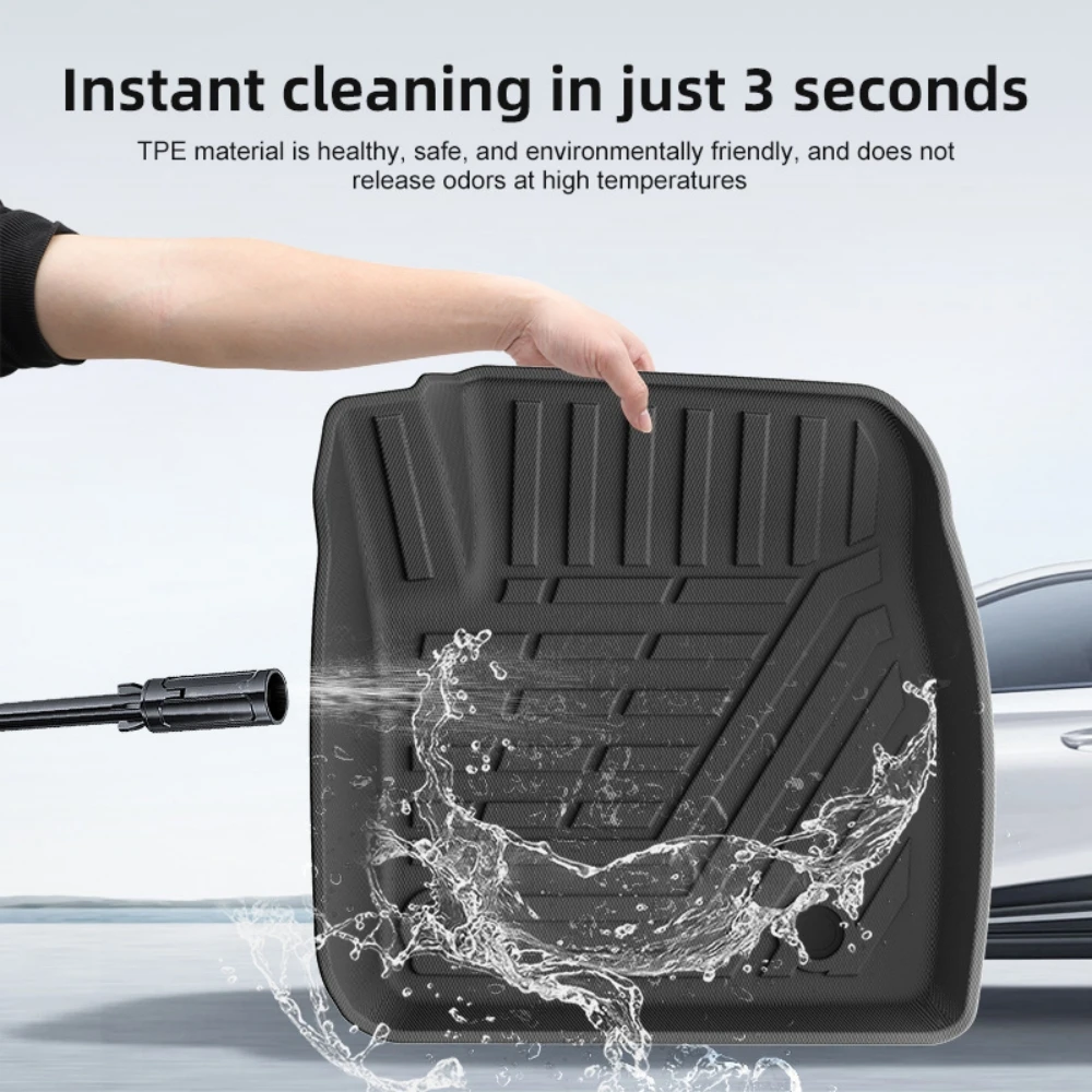【7-Sitzer】Für Nissan X-Trail RHD 2025 2026 Fußmatten Kofferraummatte Laderaumauskleidung Wasserdicht Rutschfest 3D TPE Bodenmatte Hybrid – Detail 2