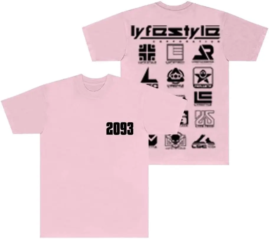 

Yeat 2093 Lyfestyle T-Shirt Rapper New Logo Merch Short Sleeve Women Men Casual Fashion Tee (Large,Pink)