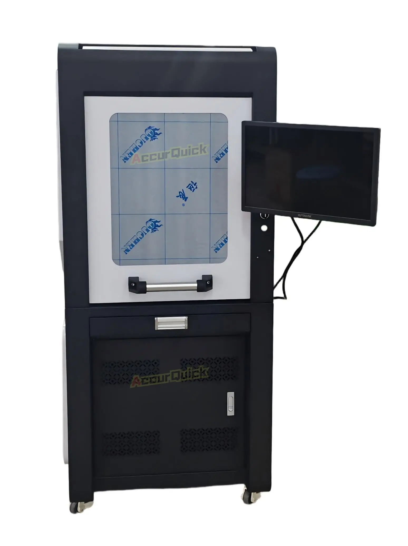 100000 Hours Working Life 100W Fiber Laser Printer Electronic Components Laser Marking Machine