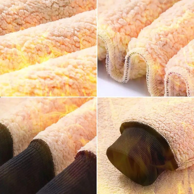 هودي من صوف الحملان للرجال، سترة سميكة من الصوف بياقة مستديرة، متعددة الاستخدامات وعصرية للمراهقين، دافئة للشتاء #5