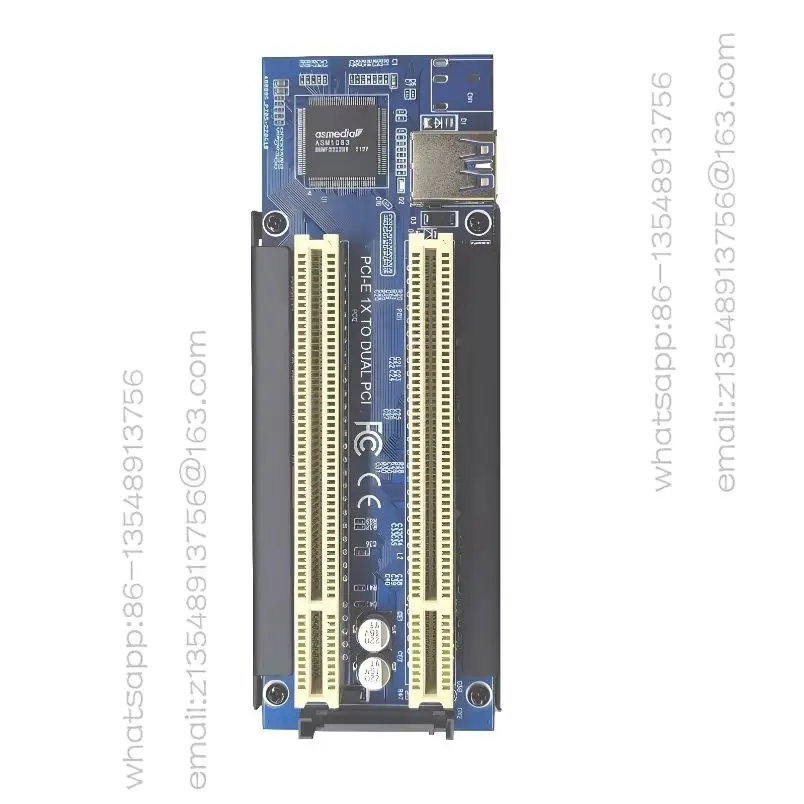 PCIe to dual PCI slots PCI-e TO PCI adapter card, support capture/gold tax/sound card spot