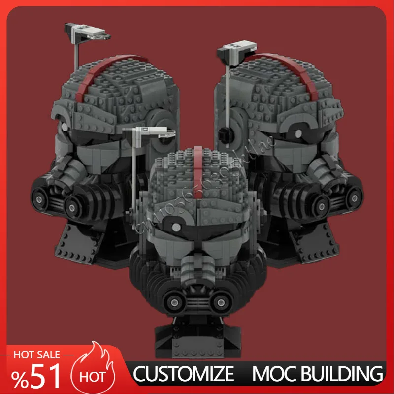 

902 шт., космический клон, армейский шлем, клон, Commando Crosshair Star Movie, окончательная коллекция, сборка, головоломка, детский день рождения, Рождество