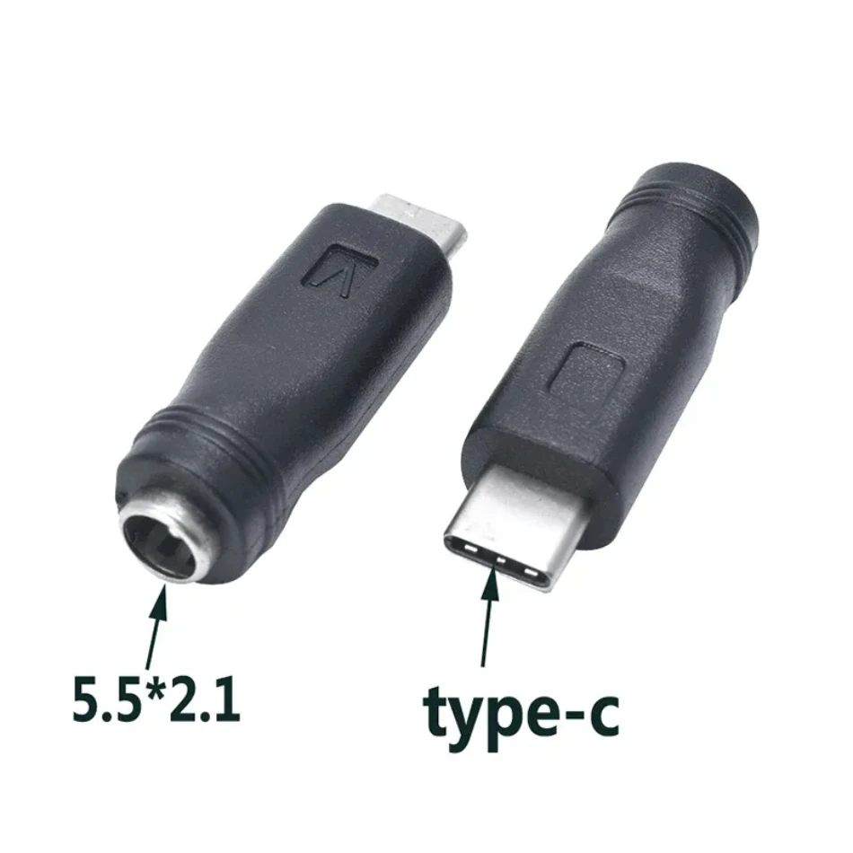 1Pc type-c adaptateur d'alimentation convertisseur prise USBC DC5.5X2.1 DC vers USB type-c câble charge adaptateur convertisseur