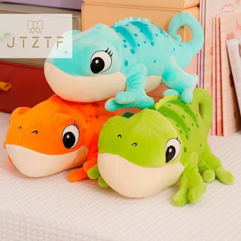 

30cm Cartoon Chameleon Plush Toys Children Creative Simulation Animal Reptile Stuffed Pillow Gifts