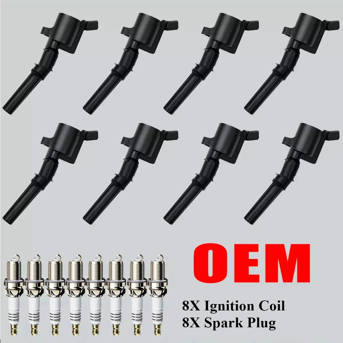 

8X Ignition Coil & Spark Plug OEM For Ford F-150 4.6/5.4L V8 DG508 SP479
