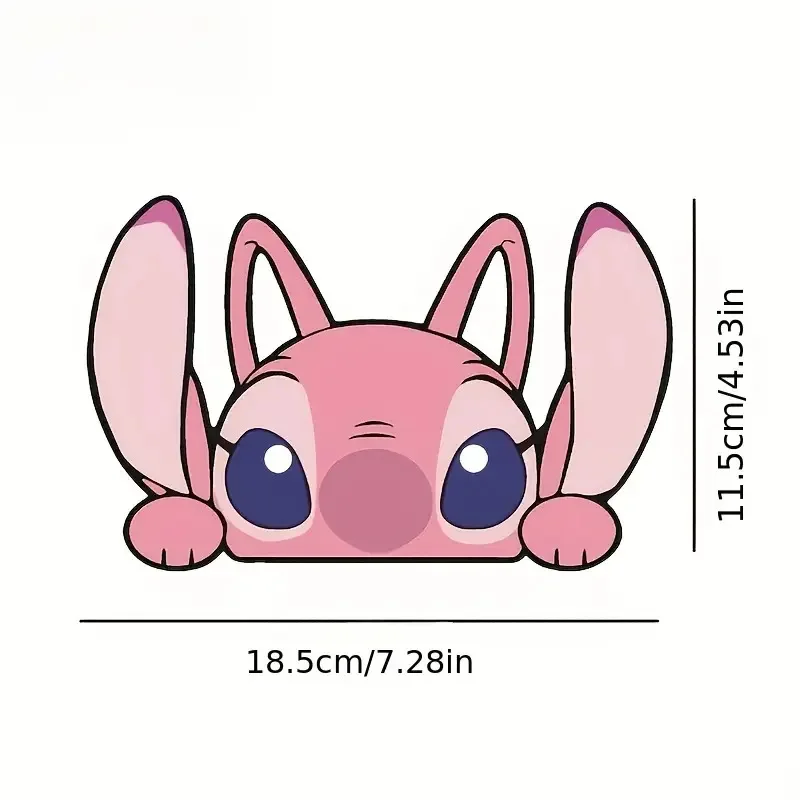 Lilo & Stitch Cartoon Adesivi per auto Applique Finestra automatica Specchietto retrovisore Decalcomanie Parabrezza posteriore Anime Figure Decorazioni per auto Regali