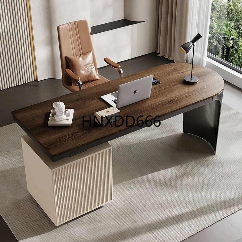 مكتب كمبيوتر للدراسة من الخشب الصلب للمنزل - أثاث المكاتب المنزلية #2