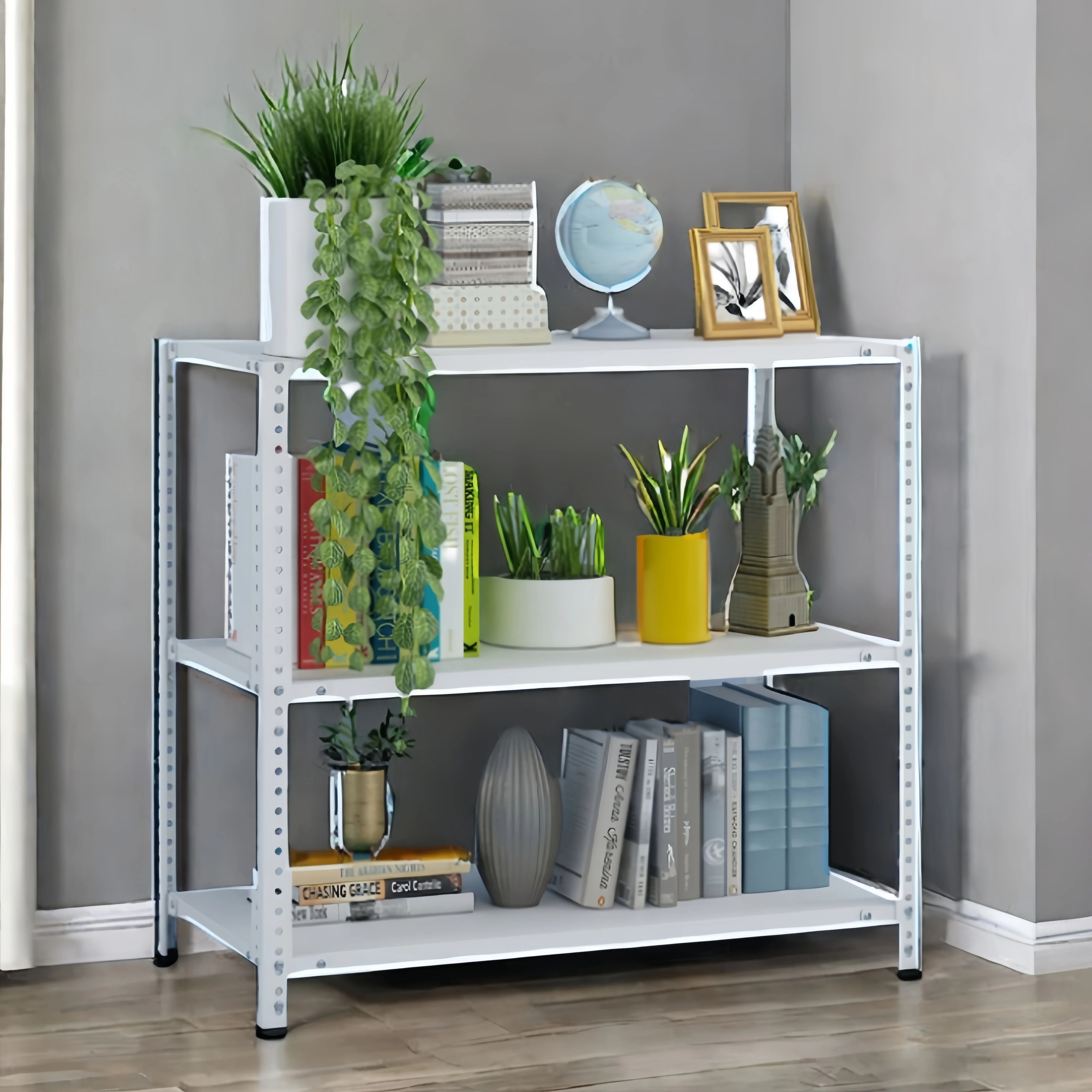 

Green Plants Beautiful Shelves & Stacking Racks for Living Room Boutique Storage with Goods Display