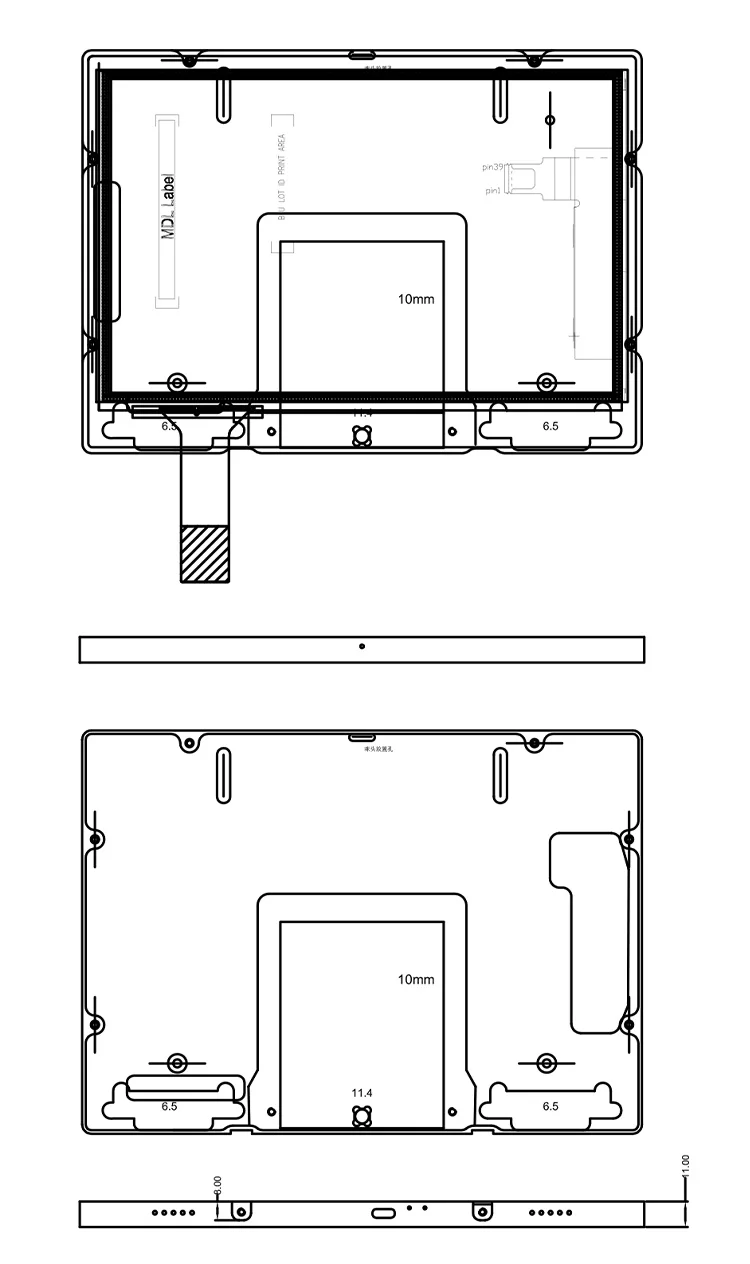 In Wall Mount 10 Inch Android POE Tablet IPS Touch Screen for Smart Home Automation