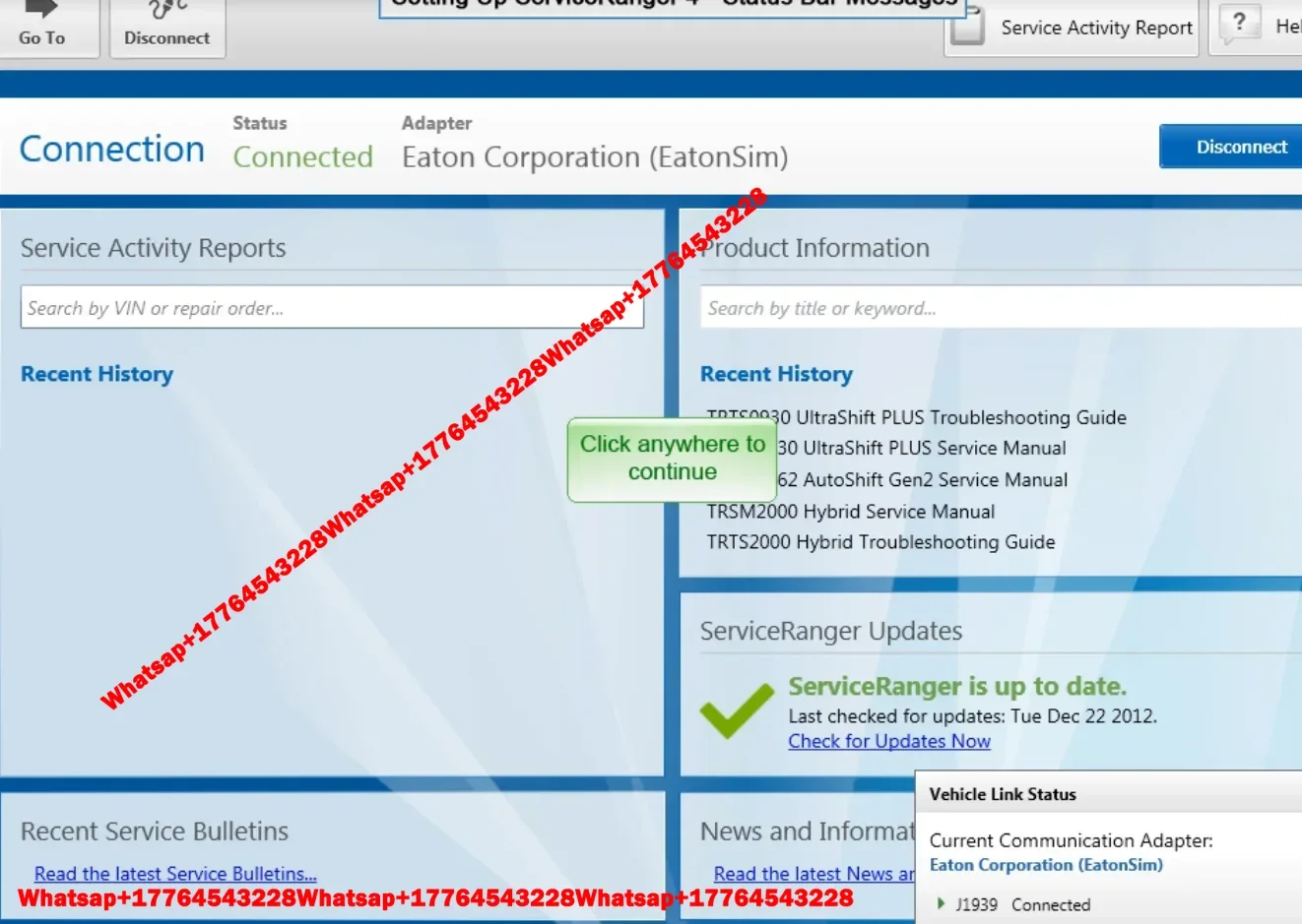 2025 Eaton Service Ranger 4.12 Engineering Eaton ServiceRanger + قاعدة البيانات 1 قطعة تثبيت SR4.12 تركيب رموز الأخطاء التفاعلية