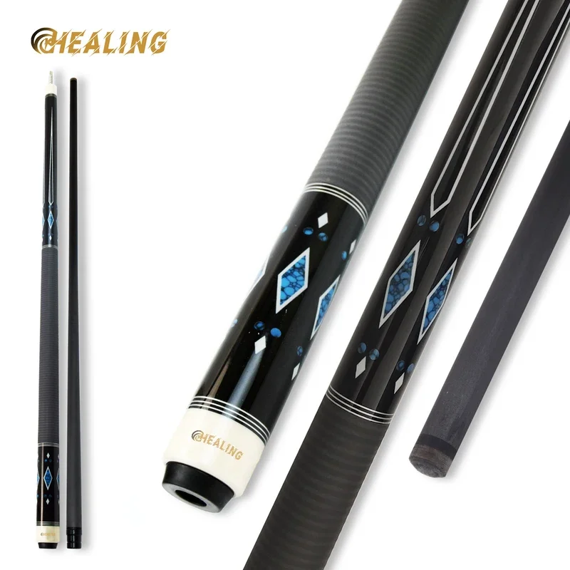 

HEALING Billiard Stick 2-Pc 147cm Carbon Fiber Cue Stick Assemble 12.9mm/19-20 OZ Carbon Fiber Cue