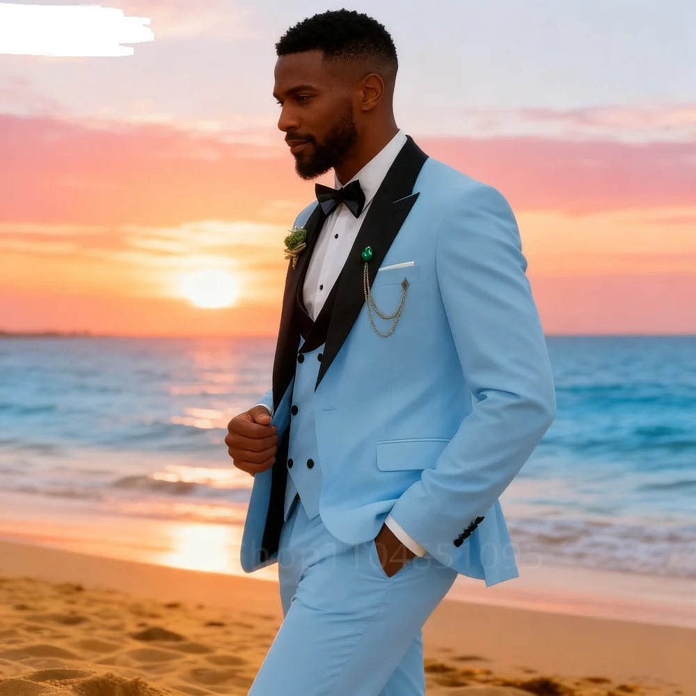 

Элегантный розово-красный мужской костюм из трех предметов, приталенный двубортный пиджак, жилет и брюки, комплект для свадьбы, жениха, смокинг, деловая вечеринка