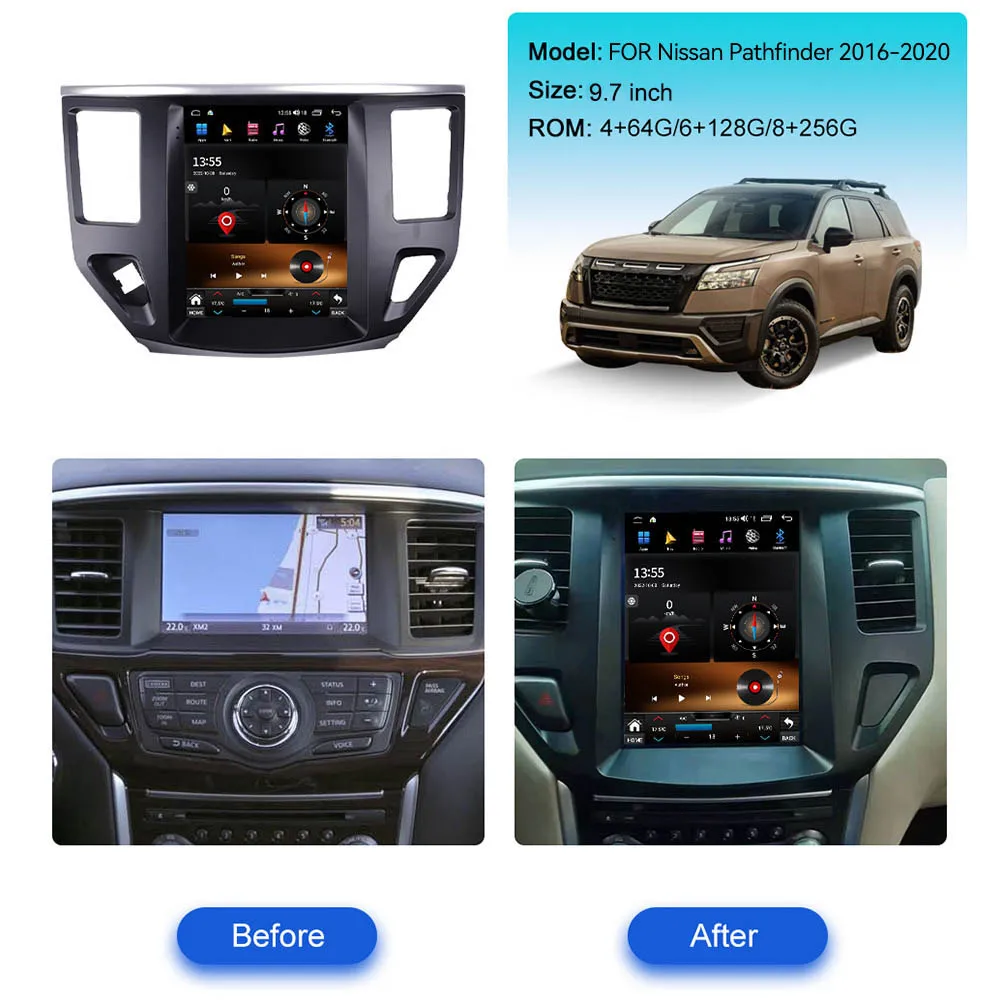 Car Multimedia Automotive Player For Nissan Pathfinder 2016~2020 Android Auto Carplay GPS Navi Car Radio Reciever Head Unit