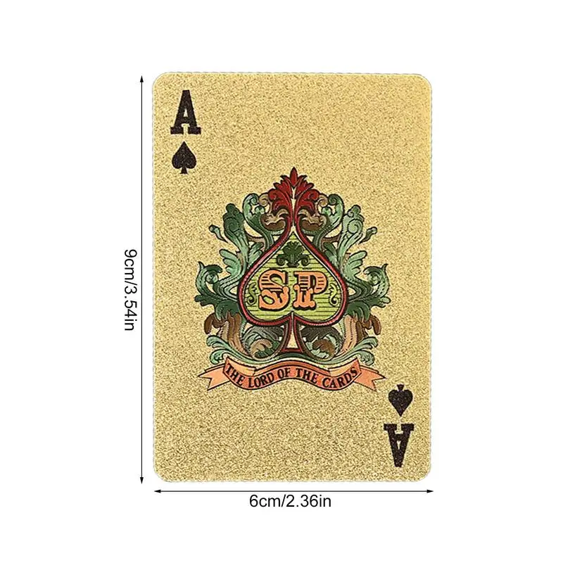 Gold Foil Poker Cards Gold Foil Poker Cards Deck Professional Poker Playing Cards Dynamic Poker Game Portable & Creative Game