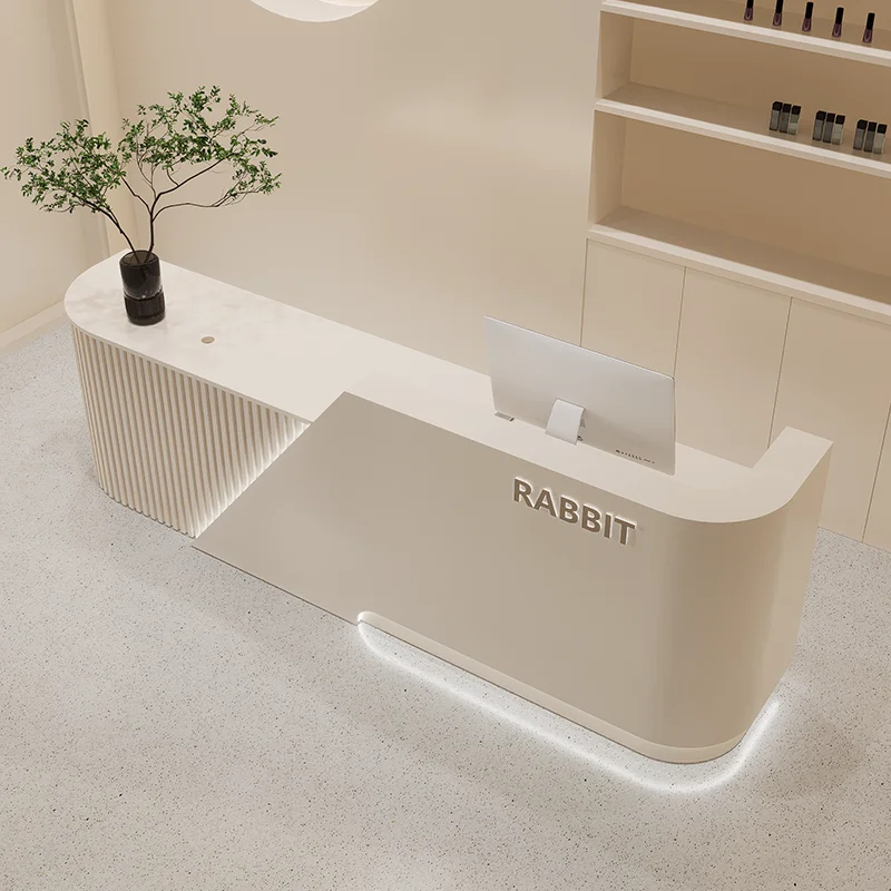 ديكور مكتب الاستقبال مكتب الاستقبال التصميم الحديث صالون تجميل مكاتب الاستقبال عيادة فاخرة أثاث Mostrador De Tienda #3