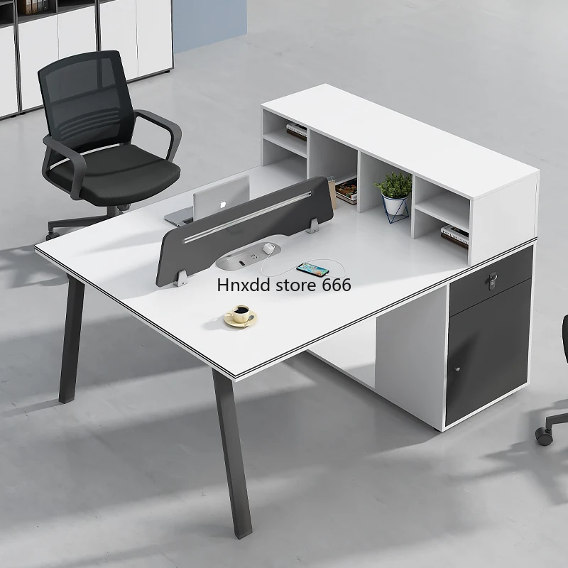 Simple Modern Staff Desk Combination Workstation Office Desk and Chair