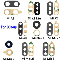 10Pcs/Lot，New Replacement For Xiaomi Mi A3 A2 lite A1 Max Mix 2 3 2S Back Rear Camera Glass Lens Cover With Adhesive Tools Xiaio