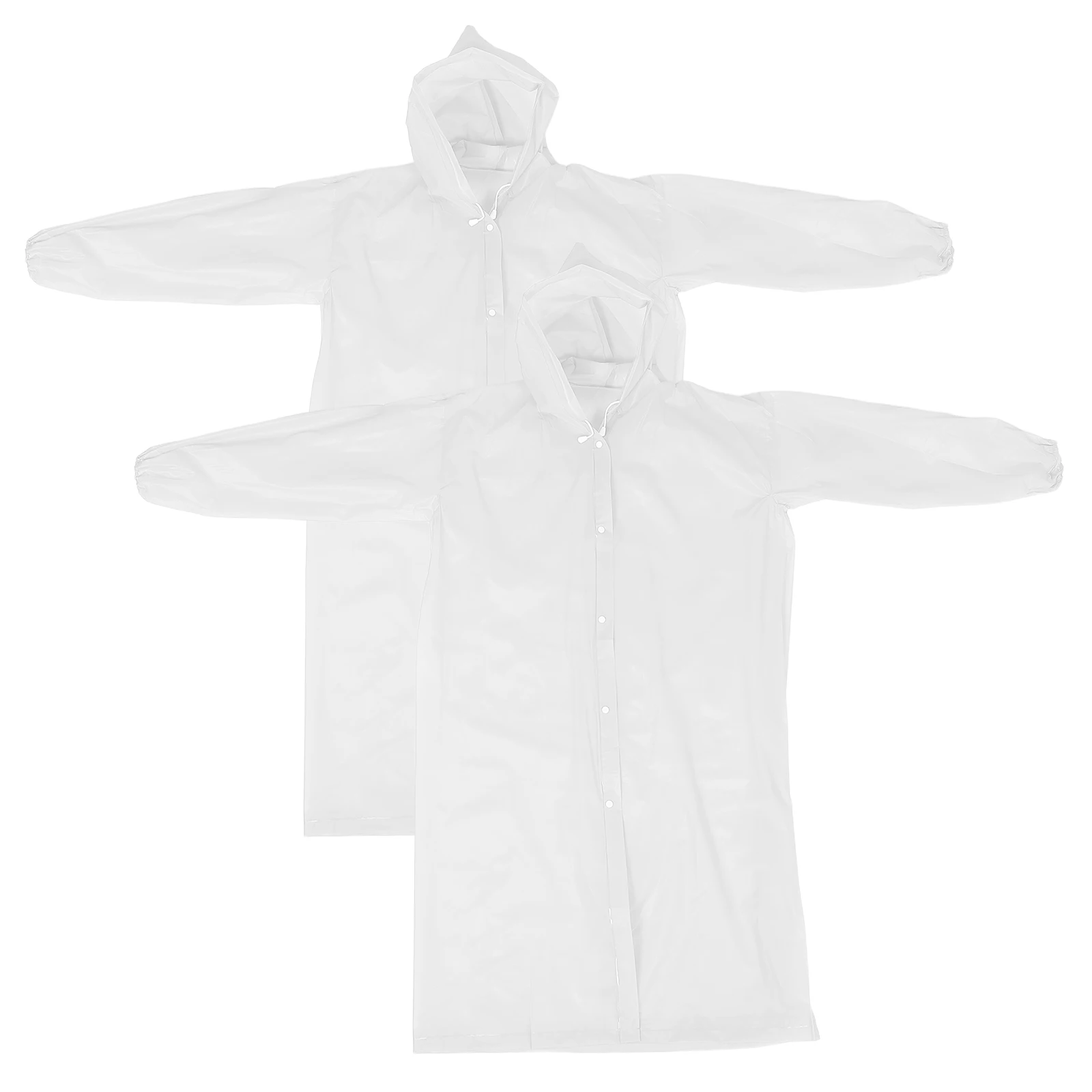 

2Pcs Raincoat Adult Waterproof Gear Reusable Ponchos Protection Jackets Foldable Travel Plastic Camouflage Mens