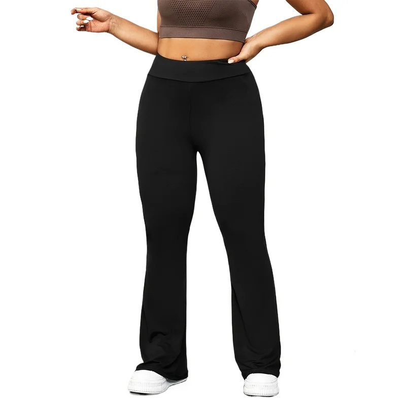 2025 na moda moderna magro calças retas mulheres cintura elástica respirável emagrecimento preto escritório festa wear