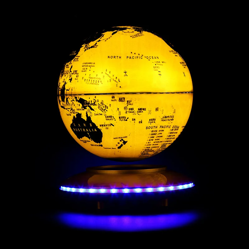 Magnetic Levitation Globe Lamp, LED Globe, Diameter Novelty Ball Light, Home Decoration, Golden Birthday Gift