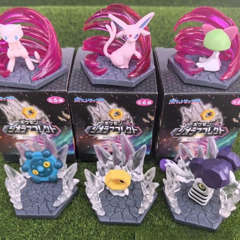 

Аниме-фигурка Pokemon Mew Espeon Ralts Meltan Bronzor Revavroom Battle Monster Steel Vs Superpower System Collection, подарки для детей