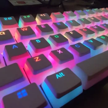 OEM Profile PBT Keycaps 108 Keys Pudding Keycap For Cherry MX Switch Mechanical Keyboard RGB Gamer backlit Key Caps Custom DIY