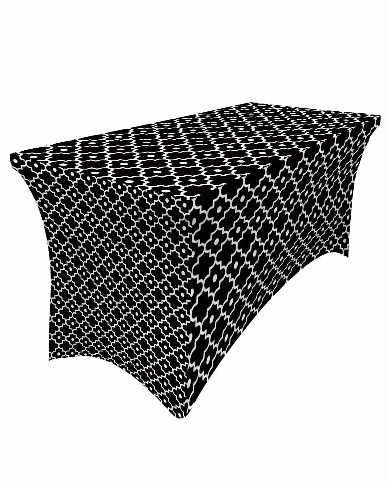 

Черная Геометрическая настольная юбка в марокканском стиле, свадебное украшение, настольная юбка, чехол для десерта, домашний декор