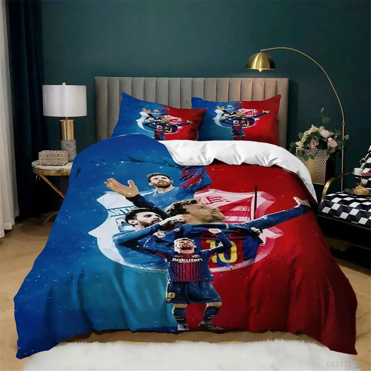 Conjunto de cama leve de 3 peças para meninos adolescentes, capa de edredão, colcha com fecho de zíper, macio, queen size, conforto