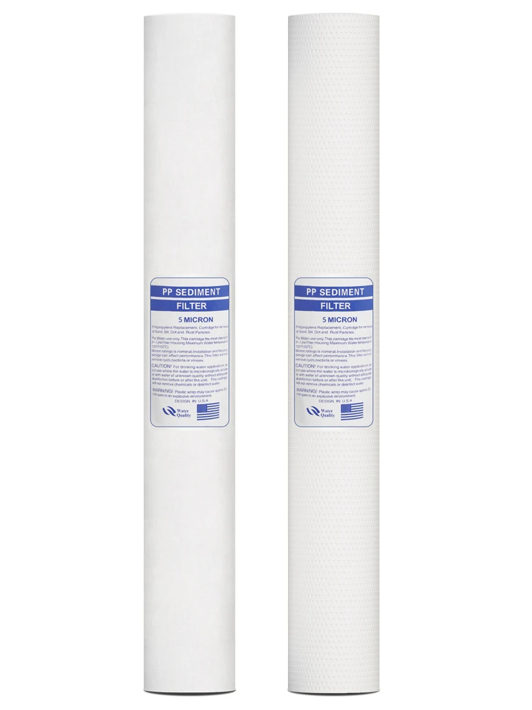 

4pcs 20" Water Purifier 20 Inch 5 Micron Sediment Water Filter Cartridge Pp Cotton Filter Water Filter System