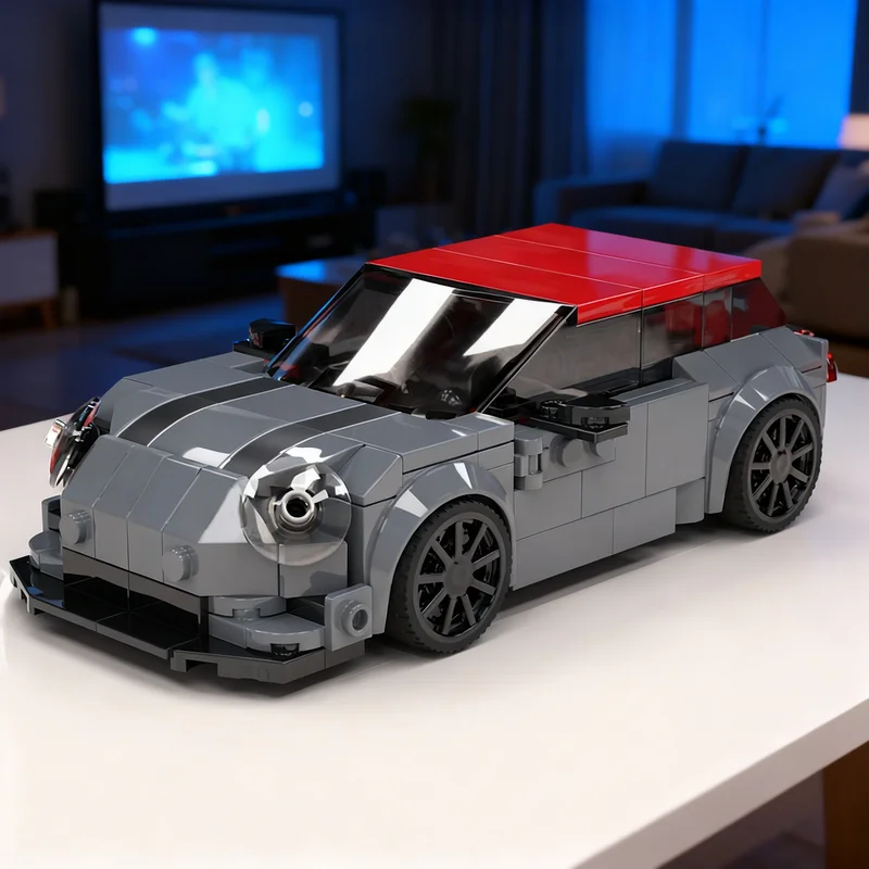 

270 деталей MOC Мини-модель John Cooper Works City Champions, конструктор, креативный подарок, декор для демонстрации, премиум-класс для взрослых и детей, для рабочего стола