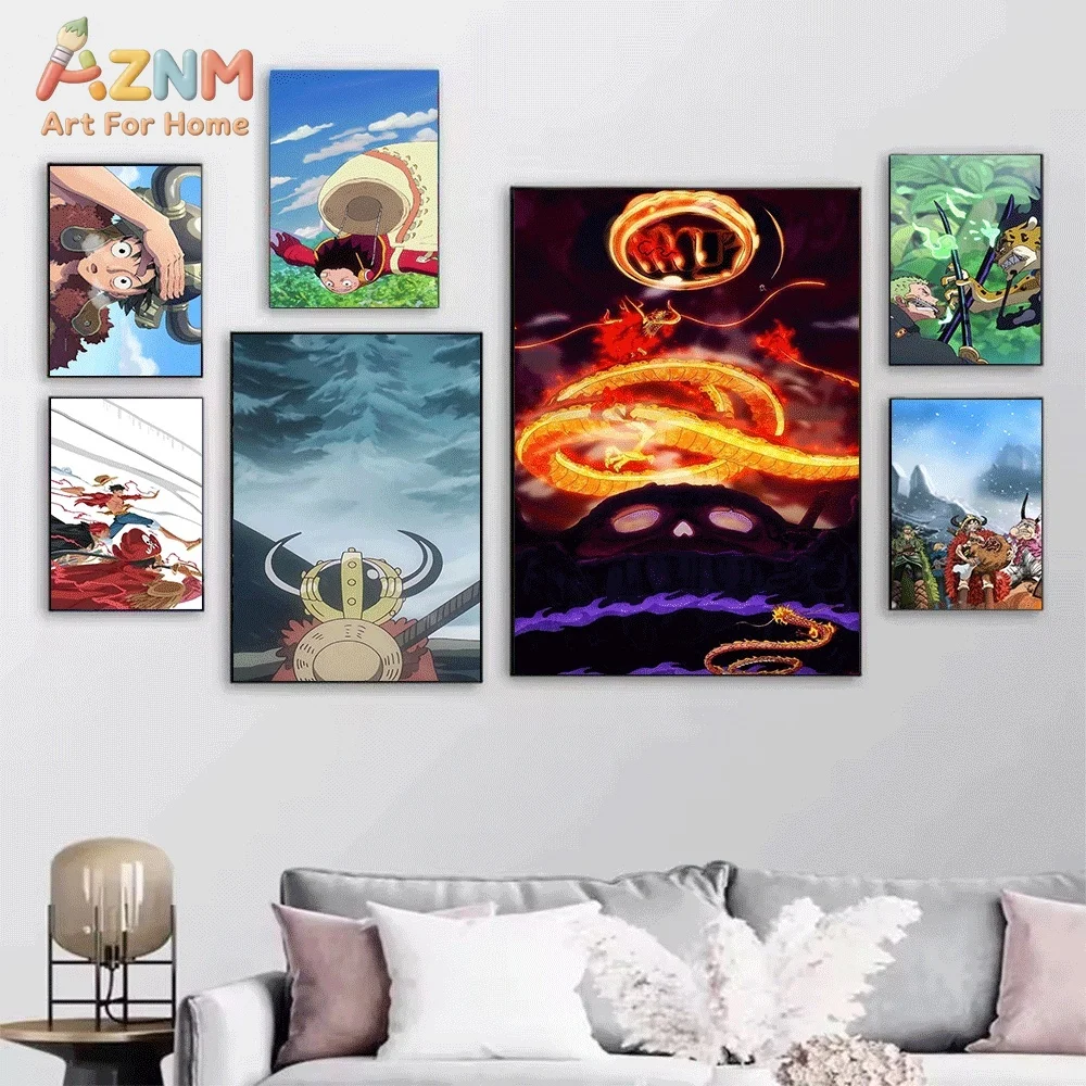 One Piece Anime Canvas Wall Art No Frame Luffy Chopper Manga Print Painting Bedroom Living Room Home Wall Decor Poster