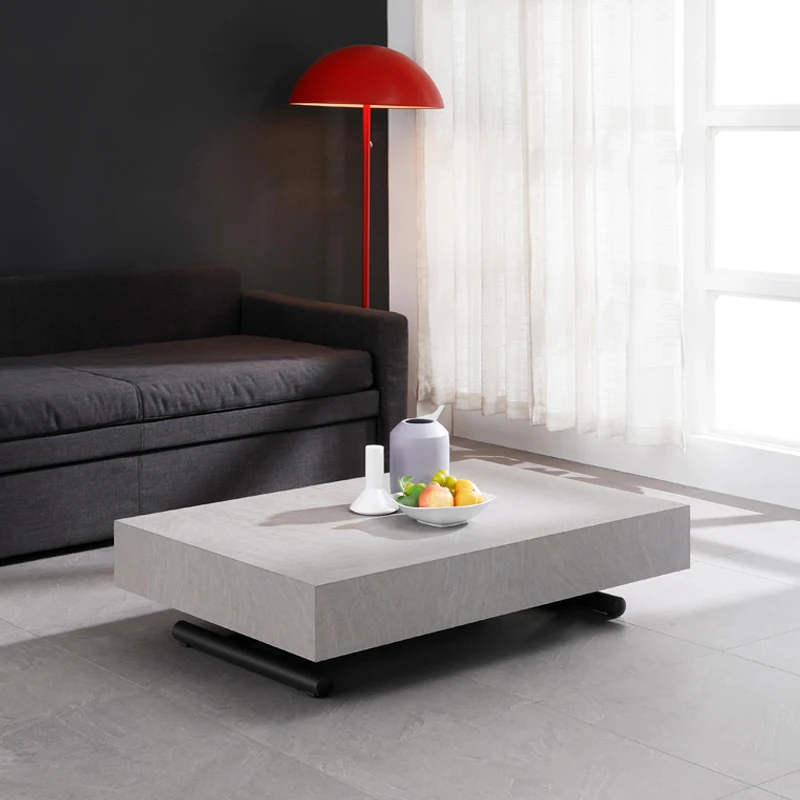 Multifunctional lifting coffee table dining table dual-purpose small apartment living room modern simple retractable integrated