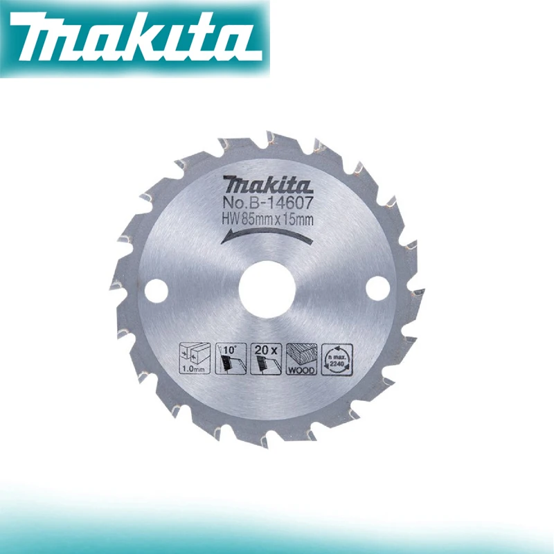 Makita  B-14607 Disco HM 85/15/20D BATERIA Saw Blade  High Hardness Sharp Edges Multiple Teeth  Accessories Tool