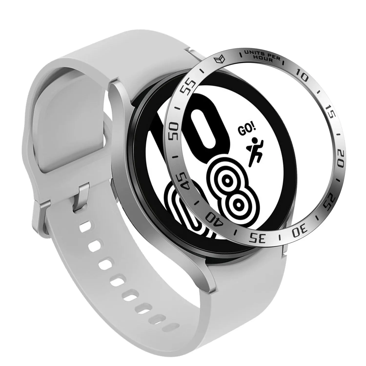 Metal watch frame time digital scale For Samsung Galaxy watch 6 5 4 40mm 44mm For Samsung Galaxy Classic 4 6 47mm 43mm 46mm 42mm