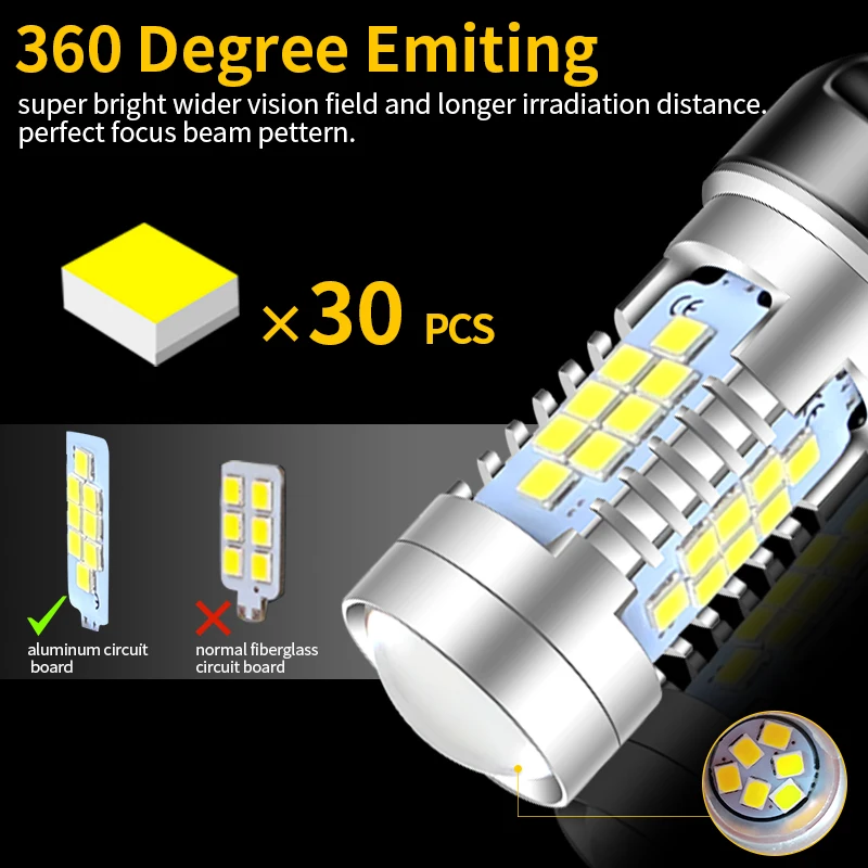 2×7443 W21/5W LED Daytime Running Light 7440 T20 Lamp for Peugeot Traveller Bus V/2008 II 2019-2021/208 2012-2021, Day Light 12V