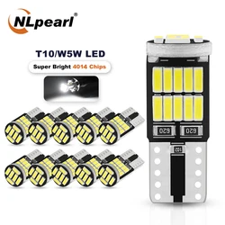 NLpearl 2/10x W5W T10 Żarówki Led Canbus 4014 SMD 6000K 168 194 Led 5w5 Wnętrze samochodu Kopuła Czytanie Tablica rejestracyjna Światło Lampka sygnalizacyjna