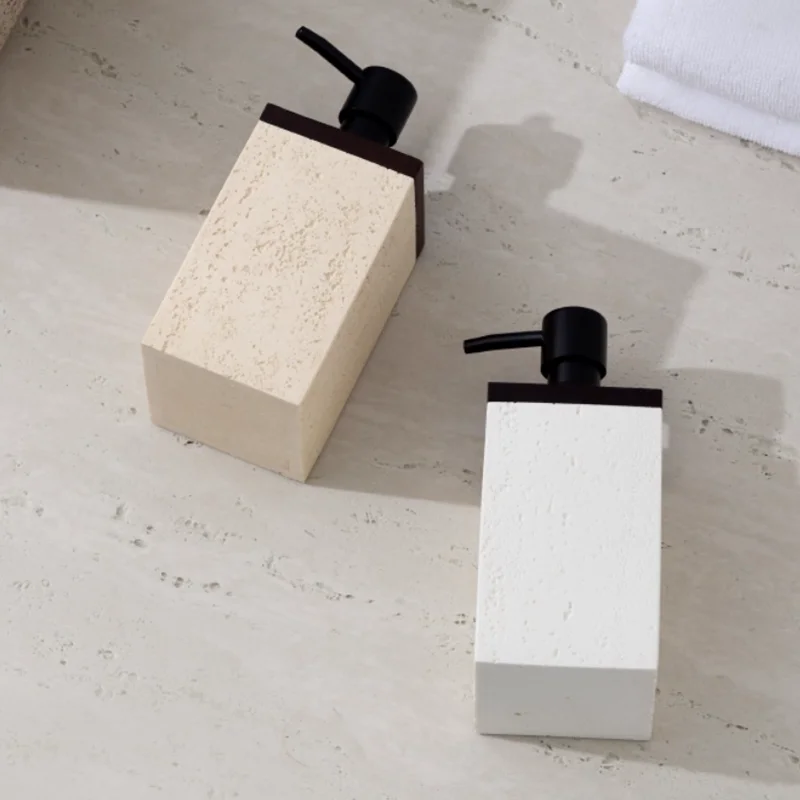 Sandstone Cave Soap Dispenser, Walnut Cap Hand Sanitizer Bottle, Kitchen Sink, Bathroom Supplies, Shampoo Dispenser, Container