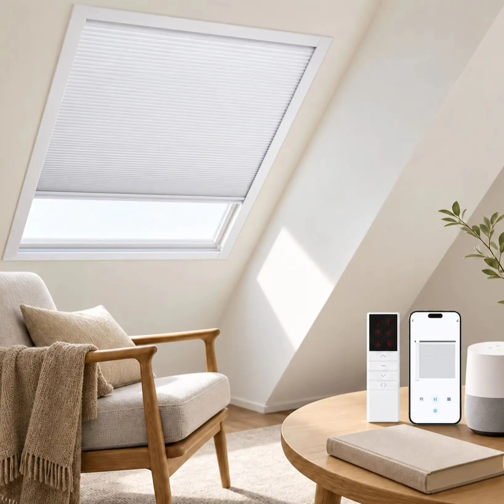 Skylight Honeycomb Blinds for Sunroom & Conservatory. Thermal insulation. Blackout. UV protection. Cordless. Custom sizes. Get