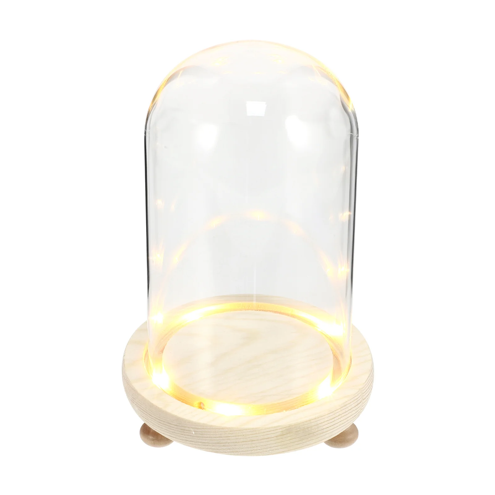 

1Set Preserved Flower Glass Cover Romantic Exquisite Decor Desktop Flower Protector Ornament Creative Display Decoration