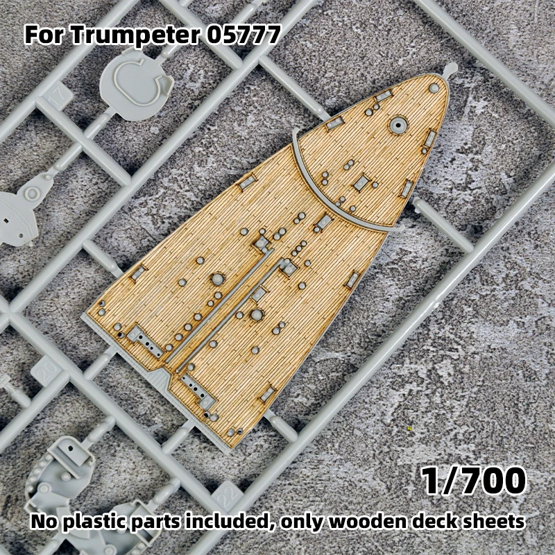Modell-Upgrade-Teile: Lasergeschnittene Holzdeckplatte mit selbstklebender Ankerkette für TRUMPETER 05318 05777 Roma 1/700 1/350 – Detail 1