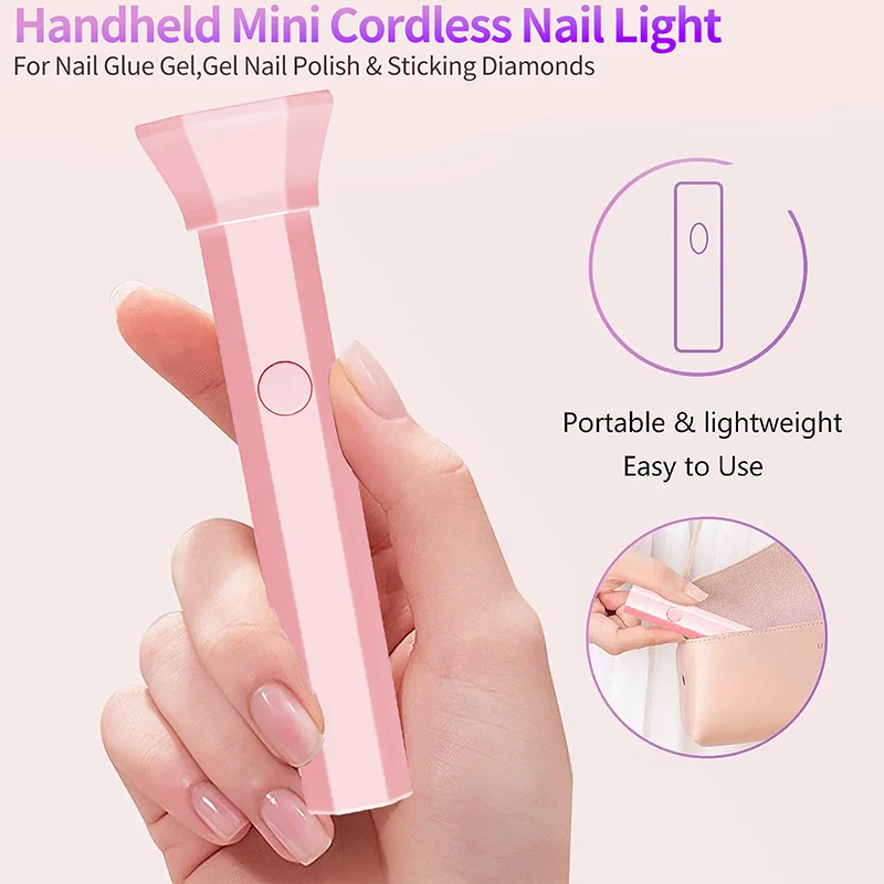 Lampe sèche-ongles LED UV portable, lampe pour durcir tous les vernis gel, aste par USB, machine de manucure à séchage rapide, outils d'art des ongles