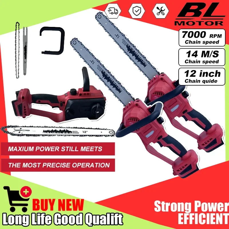 

Hot Brushless Chainsaw 12 Inch with Auto Oiler Cordless Electric Saw for Tree Cutting & Logging Wood Cutting Fit Milwaukee Tool
