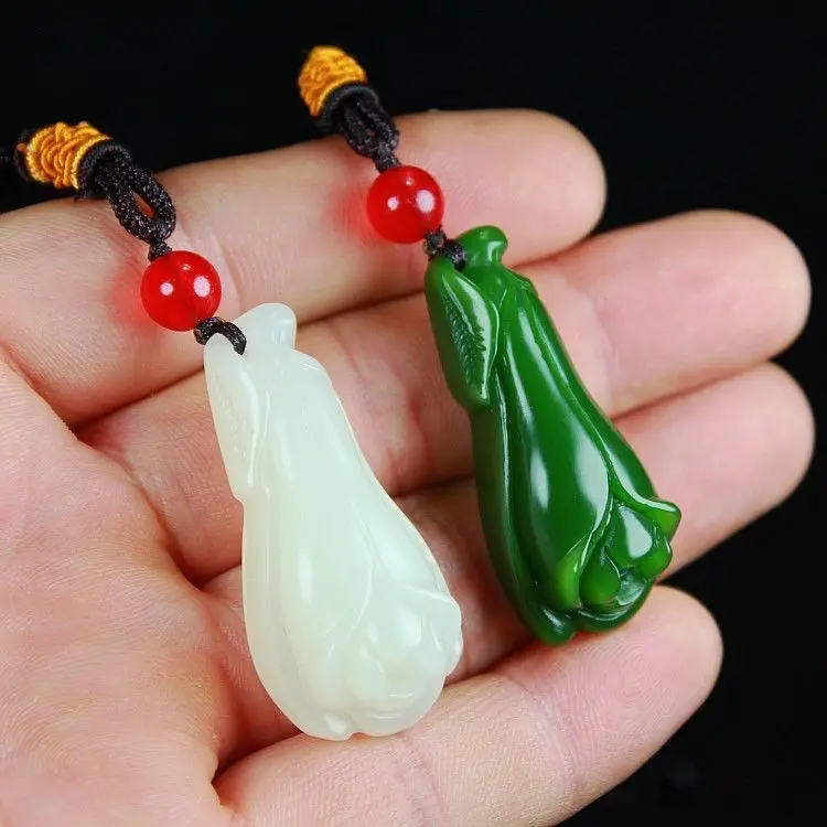

Magnolia Flower Pendant Necklace Men's and Women's Pendant Jade Pendant