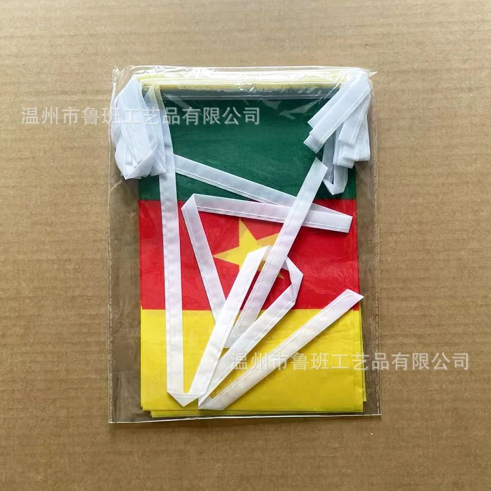 Bandera de cuerda Camerún en poliéster para decoración y festivo - imagen 4